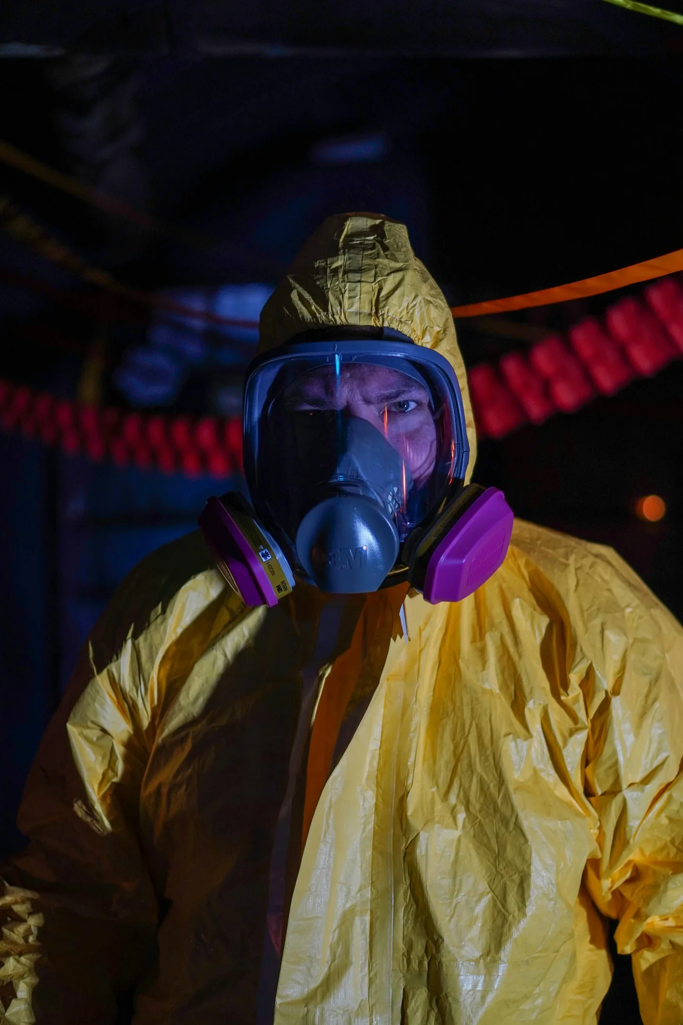 sewage cleanup Charlotte NC — licensed biohazard technician during emergency sewage extraction